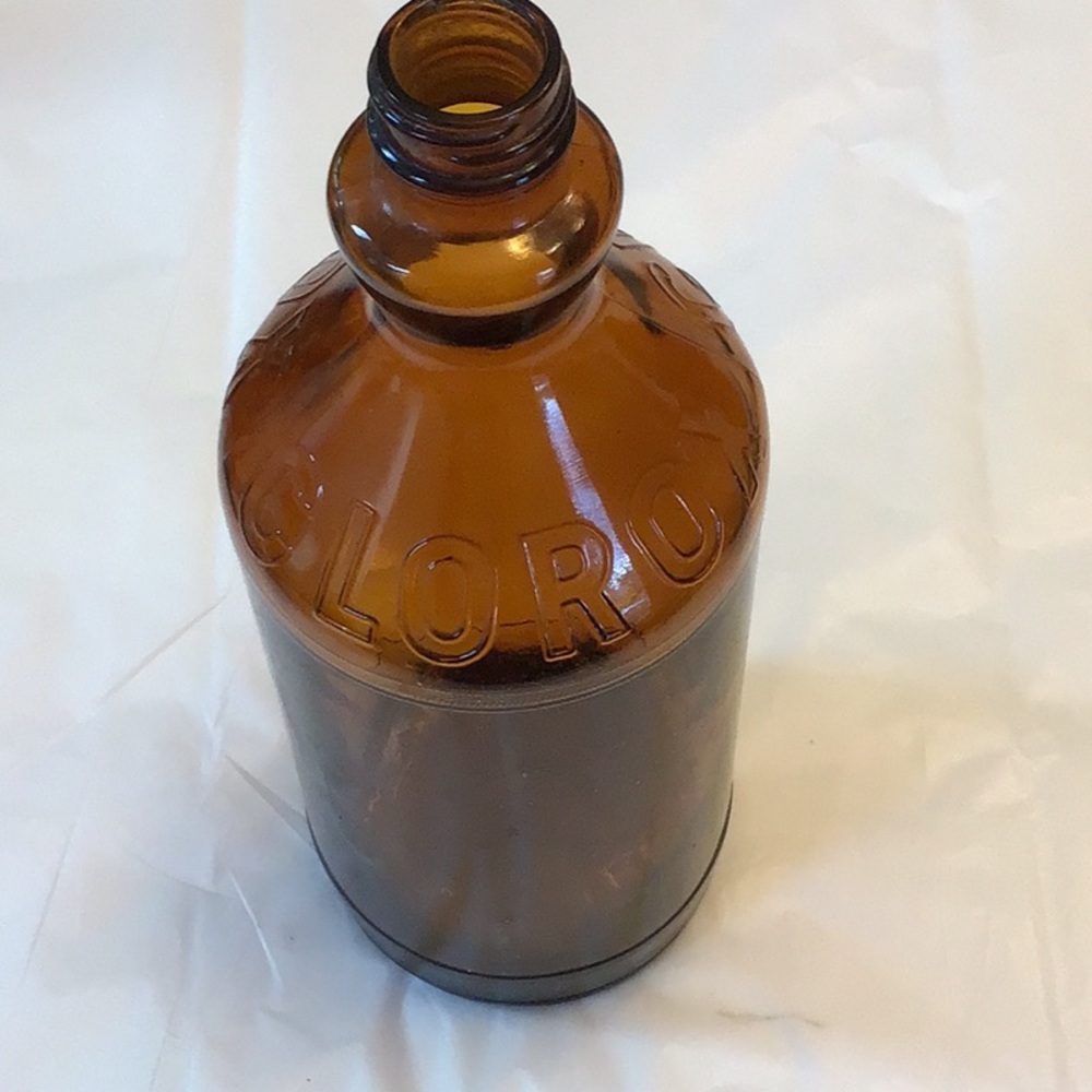 Vintage Clorox bottle excellent, some dirt from Appalachian Mountains no chips